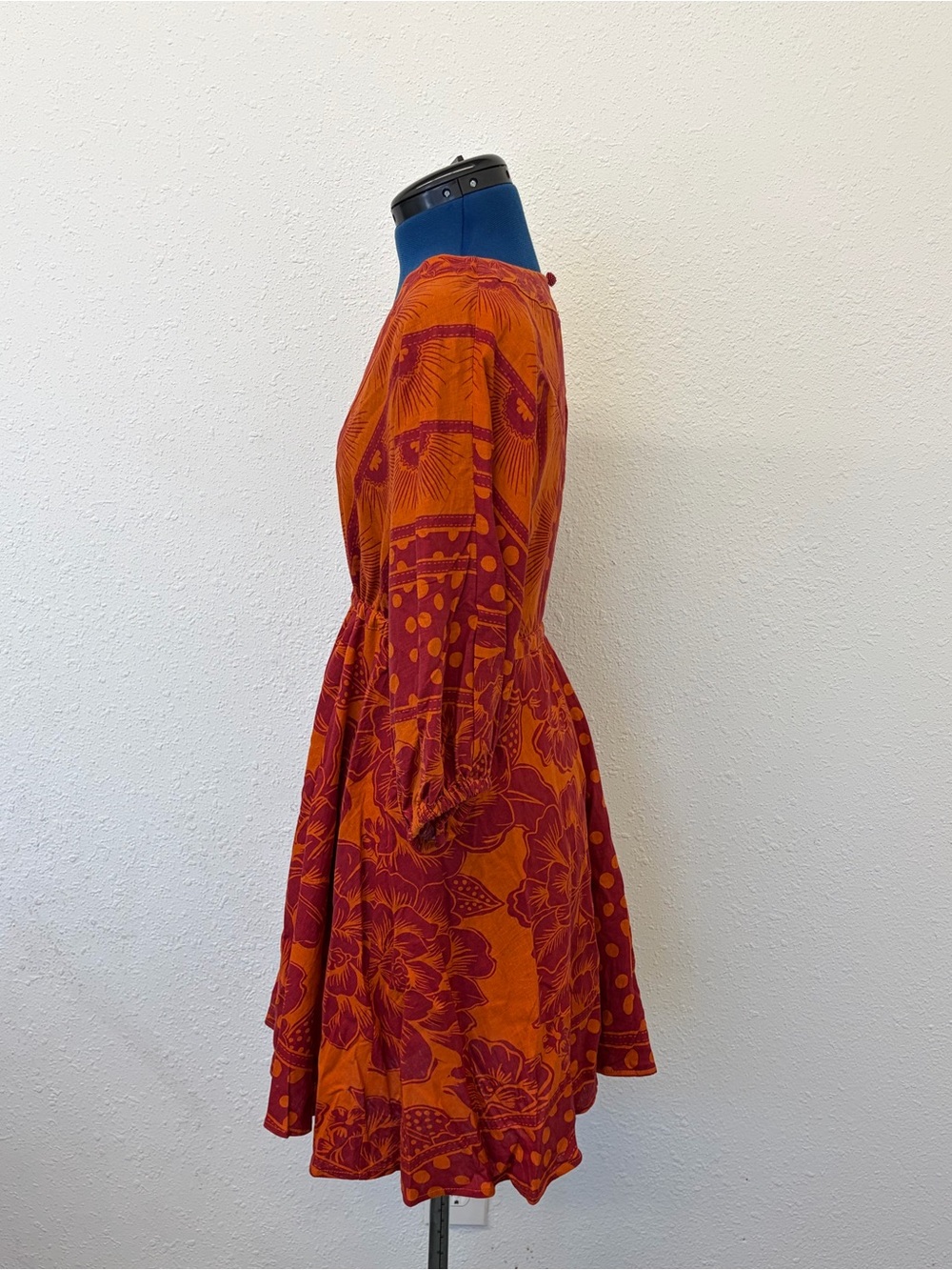 FARM Rio Anthropologie Orange Tunic Mini Dress Size S - Picture 5 of 11